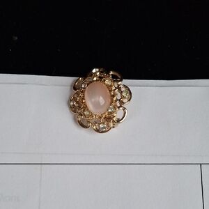 Elegant Gold and Pink Gemstone Women's Ring Brand:Coro